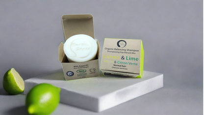 Organic Certified Balancing Solid Shampoo - Lemon & Lime - Normal & all Hair Types 60g-2