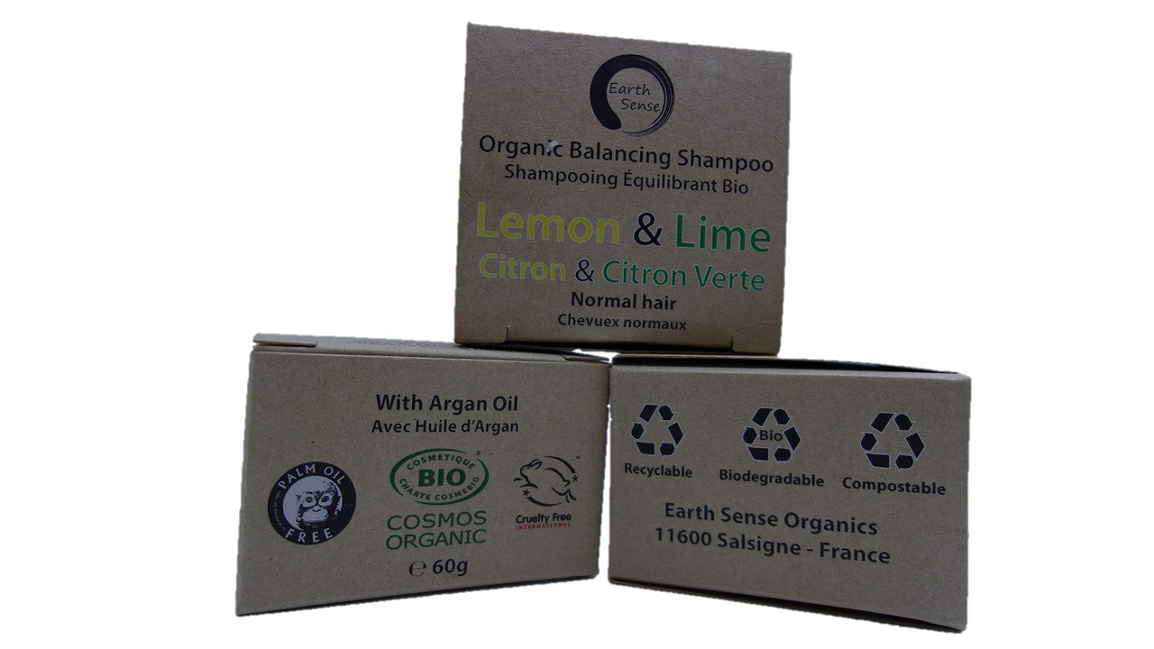 Organic Certified Balancing Solid Shampoo - Lemon & Lime - Normal & all Hair Types 60g-4